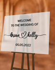 Custom Acrylic Wedding Welcome 3D Sign, Personalised Rose/ Gold Mirror Names, Ceremony/ Event/ Engagement/ Bridal Shower/ Birthday Signage on Easel