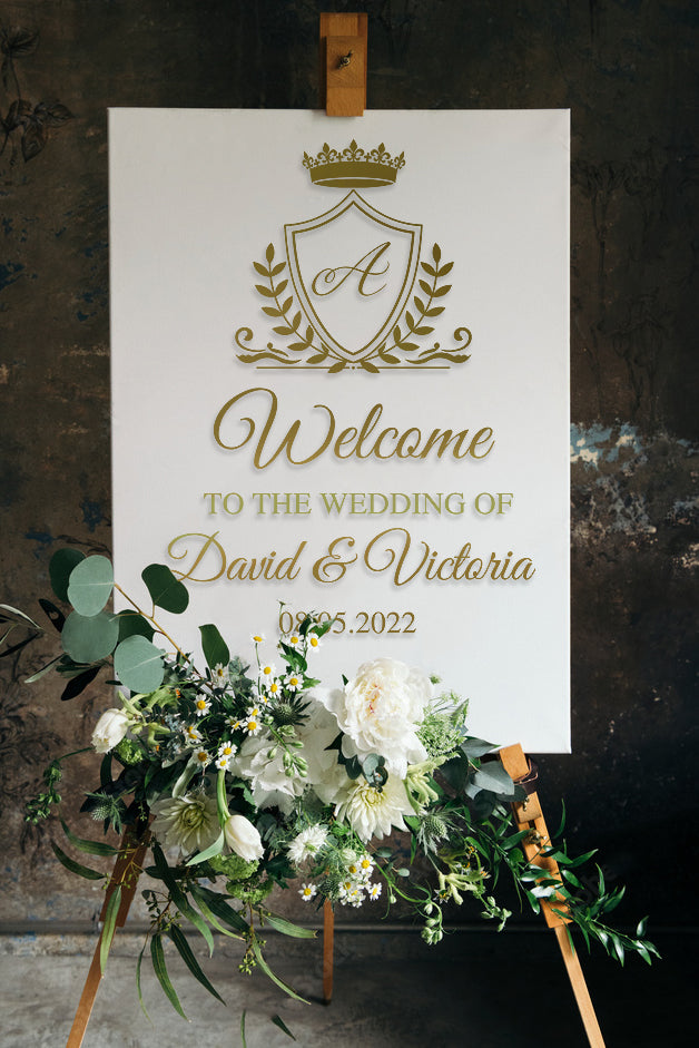 Custom Acrylic Wedding Welcome 3D Sign, Personalised Rose/ Gold Mirror Names, Ceremony/ Event/ Engagement/ Bridal Shower/ Birthday Signage on Easel