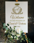 Custom Acrylic Wedding Welcome 3D Sign, Personalised Rose/ Gold Mirror Names, Ceremony/ Event/ Engagement/ Bridal Shower/ Birthday Signage on Easel