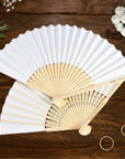 Custom Engraved Bamboo Foldable Wedding Hand Fan