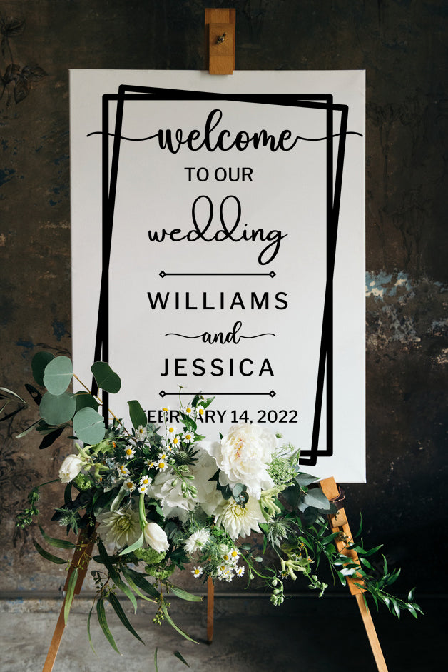 Custom Acrylic Wedding Welcome 3D Sign, Personalised Rose/ Gold Mirror Names, Ceremony/ Event/ Engagement/ Bridal Shower/ Birthday Signage on Easel