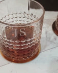 Engraved Monogram Scotch Rock Glass