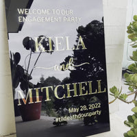 Acrylic 3D Welcome Wedding Vertical Signage - Style 2