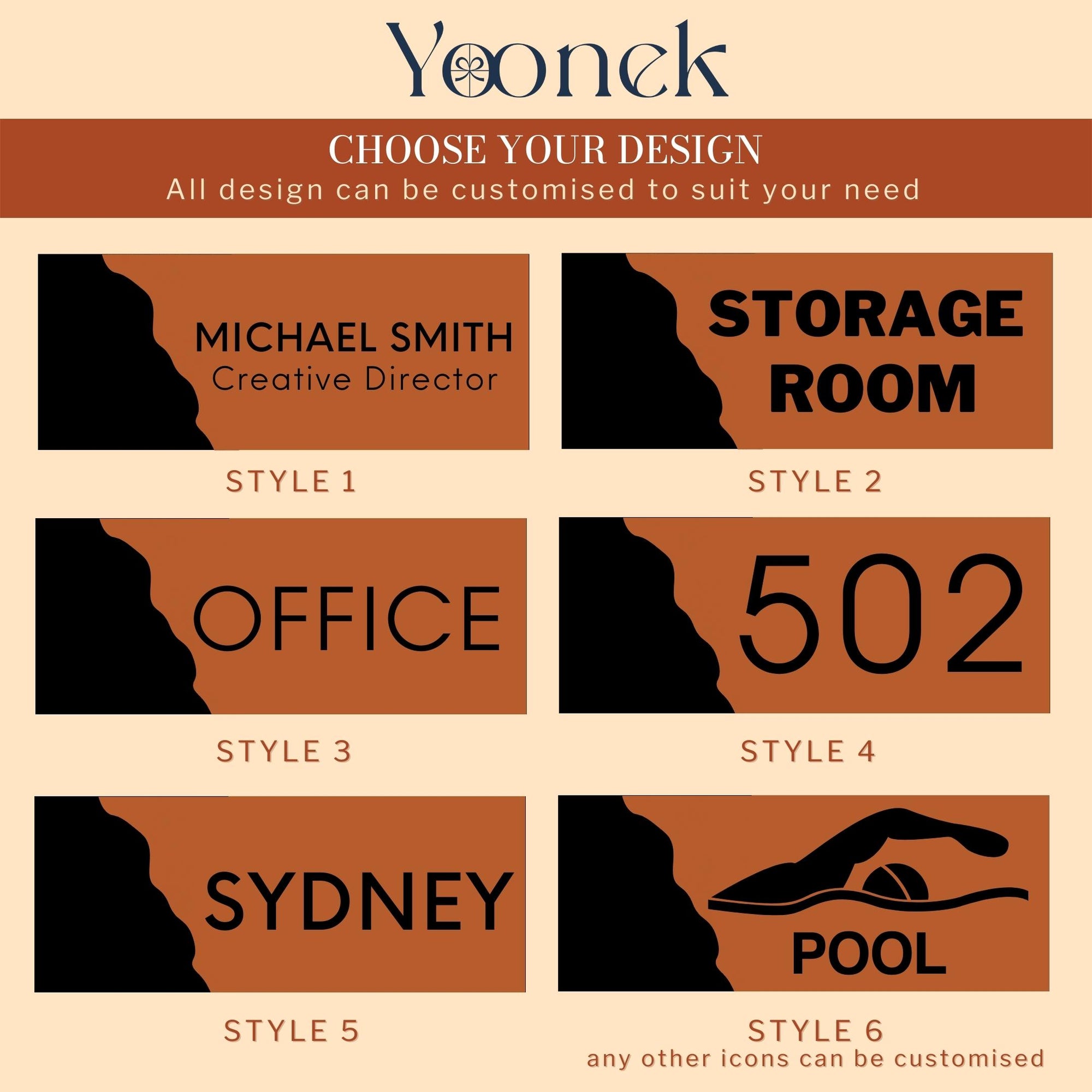 Personalised Three Layers Wooden &amp; Acrylic Door Sign, Room Number Plaque, Laser Cut Custom Wall Room Plate, Business Logo, Company Signage for Office, Apartment, Hotel, House Warming, Grand Opening's Gift