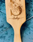 Personalised Organic Bamboo Paddle Brush