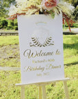 Acrylic 3D Welcome Wedding Vertical Signage - Style 6