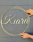 Custom Sribble Circle Name Hoop Sign