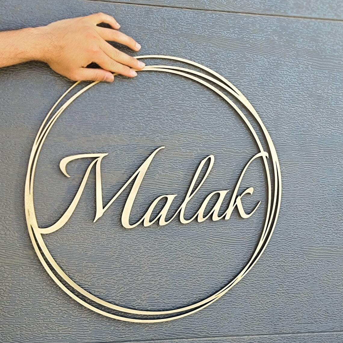 Custom Sribble Circle Name Hoop Sign