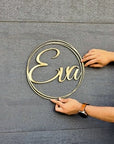 Custom Sribble Circle Name Hoop Sign