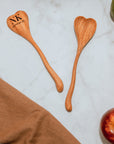 Personalised Curved Heart Wooden Spoon, Custom Engraved Natural Timber/ Wood Love Utensil, Wedding/ Bridal Shower/ Birthday Anniversary Gift