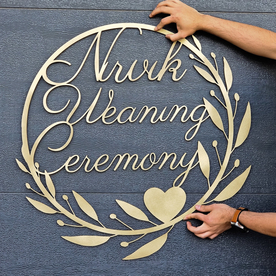 Bespoke Personalised Wooden Graduation, Ceremony Wall Hanging Sign Hoop, Wedding/ Birthday / Event Party Decor 30-90cm Custom Laser Signage