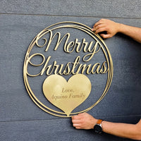 Personalised Merry Christmas/ Xmas/ New Year/ Event/ Wedding Hoop Sign, Custom Laser Cut  Wooden Party Decor