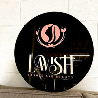 Custom Made Colour  Acrylic 3D Double Layer Business Round Sign on Wall/ Door, Office Retail/ Commercial Shop Logo Plaque, Personalised Name Signage