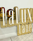 Custom Acrylic 3D Double Layered Business Logo Sign, Personalised Rose/ Gold Mirror Names, Coffee, Retail, Spa, Eyelash Signage 