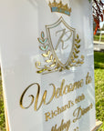 Acrylic 3D Welcome Wedding Vertical Signage - Style 6