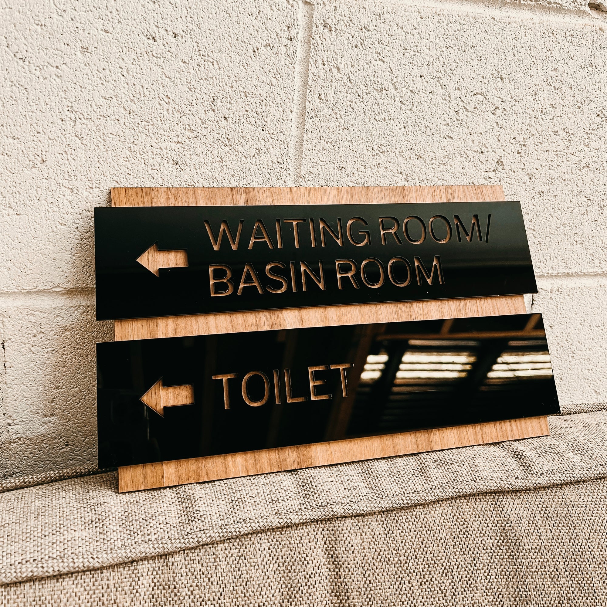 Personalised Wooden &amp; Acrylic Wayfinding/ Location Signage/ Custom Made Directional Sign, Room Name/ Arrow Signs, Number Plaque, Wall Room Plate, Company Signage for Office, Apartment, Hotel, Gym, Restaurant