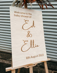 Timber Welcome Event Vertical Signage - Style 1