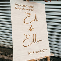 Timber Welcome Event Vertical Signage - Style 1