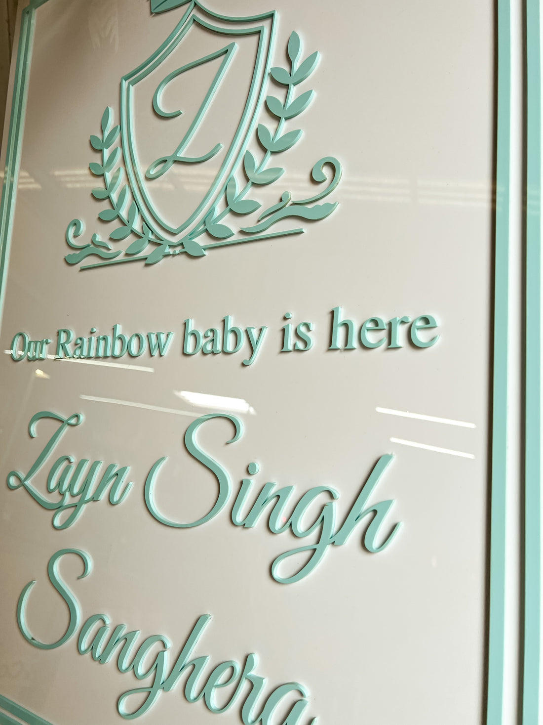 Custom Acrylic Baby Shower Welcome 3D Sign, Personalised Rose/ Gold Mirror Names, Ceremony/ Event/ Engagement/ Bridal/ Wedding/ Birthday Signage on Easel