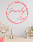 Custom Sribble Circle Name Hoop Sign