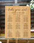 Custom Wooden Wedding Seating Chart Sign, Personalised Guest Plan/ Find Table Take a Seat, Rustic Vintage Country Barn Reception Event Decor