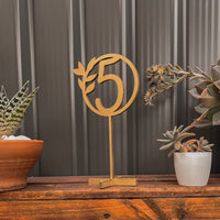 Custom Wooden/ Mirror Acrylic Wedding Wreath Table Numbers, Rustic/ Vintage Numbers for Restaurant, Functions & Dinner, Event Party Decor